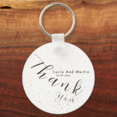Probieren Sie die Hochzeit mit weißer und goldener Schlüsselanhänger (Vorderseite)
