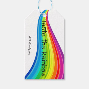 Probieren Sie die Rainbow Hashtag Geschenketikette Geschenkanhänger