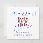 Probieren Sie dies noch einmal Navy & Burgund Save Einladung (Vorderseite)