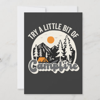 Probieren Sie ein wenig Campfire Funny Outdoor Wan Einladung