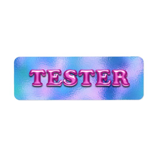 Probieren Sie Fuchsia Pink Blue 3D Tester Sample C (Vorne)