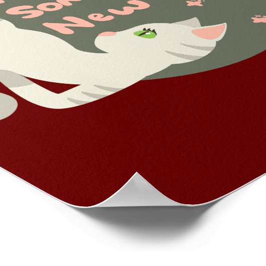 Probieren Sie mal eine neue Kawaii-Katze, die Yoga Poster (Ecke)