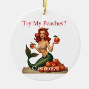 Probieren Sie meine Peaches Mermaid Thunder_Cove Keramik Ornament