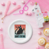 Probieren Sie mich nicht, Moody Cat mit Messer-Ein Pappteller (Party)