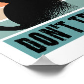 Probieren Sie mich nicht, Moody Cat mit Messer-Ein Poster (Ecke)