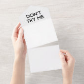 Probieren Sie mir kein Papiertuch All In One Einladung (Abreißen)