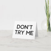 Probieren Sie mir kein Papiertuch Dankeskarte (Vorderseite)