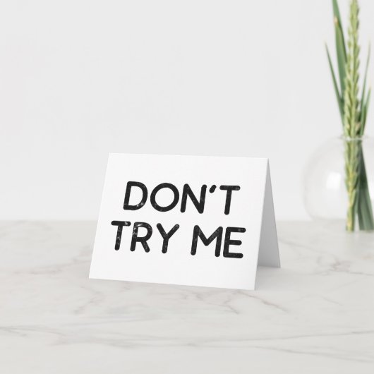 Probieren Sie mir kein Papiertuch Dankeskarte (Vorderseite)