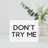 Probieren Sie mir kein Papiertuch Postkarte (Stehend Vorderseite)