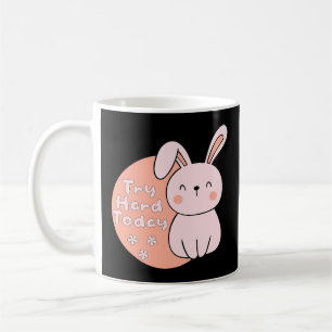 Probieren Sie noch mal Kawaii niedliches, lustiges Kaffeetasse