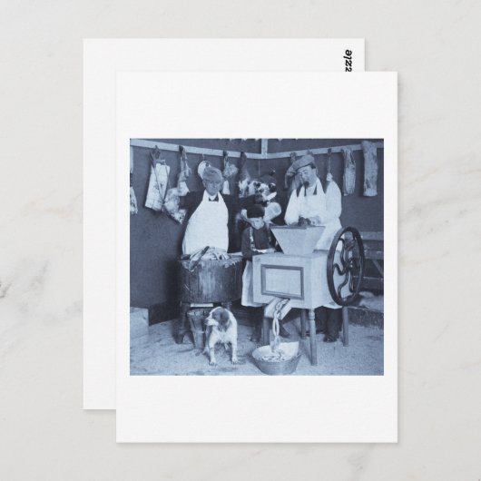 Probieren Sie unsere Wurst! Man bekommt, was man v Postkarte (Vorne/Hinten)