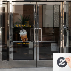 Probieren Sie unseren erfrischenden Boba Shop für Fensteraufkleber