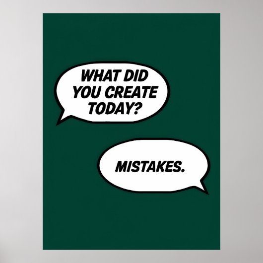 Probieren und Versagend Poster - Funny Creator Wal (Vorne)