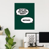 Probieren und Versagend Poster - Funny Creator Wal (Heimbüro)