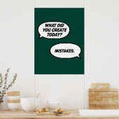 Probieren und Versagend Poster - Funny Creator Wal (Küche)