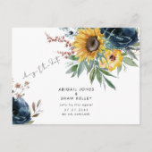 Probieren wir das Datum der Sonnenblumen-Veränderu Ankündigungspostkarte (Vorderseite)