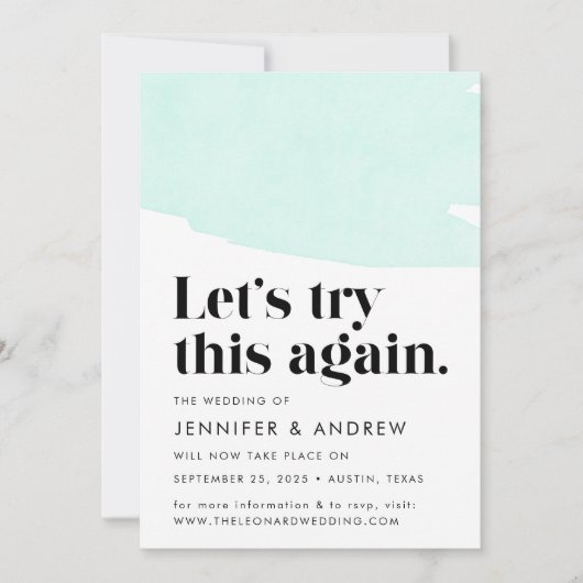 Probieren wir das noch einmal mit der Pause. Ankündigung (Vorderseite)