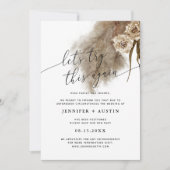 Probieren wir das noch einmal Pampas-Gras-Hochzeit Save The Date (Vorderseite)