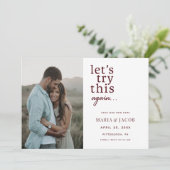 Probieren wir das Save the Date noch einmal aus Einladung (Stehend Vorderseite)