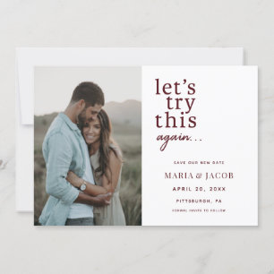 Probieren wir das Save the Date noch einmal aus Einladung