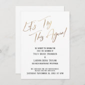 Probieren wir diese wieder verzögerte Hochzeitserk Einladung (Vorne/Hinten)