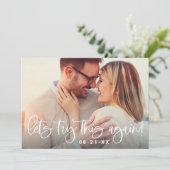 Probieren wir dieses neuartige Hochzeitssemble-Fot Save The Date (Stehend Vorderseite)