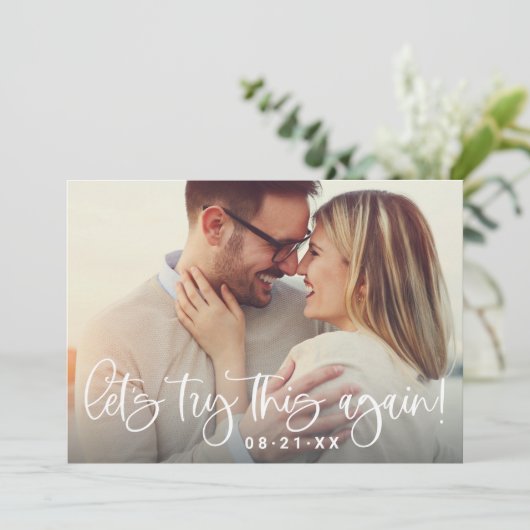 Probieren wir dieses neuartige Hochzeitssemble-Fot Save The Date (Stehend Vorderseite)