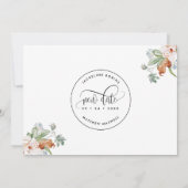 Probieren wir es noch einmal aus: Liebe ist geduld Save The Date (Rückseite)