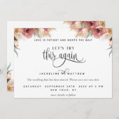 Probieren wir es noch einmal aus, Pampas Gras Flor Save The Date (Vorne/Hinten)