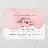 Probieren wir es noch einmal aus: Rosa Farbe. Save The Date (Vorne/Hinten)