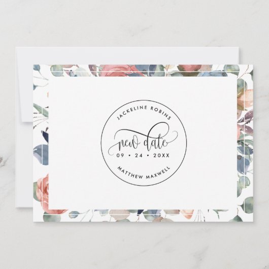 Probieren wir mal wieder dieses dumme Blau und blü Save The Date (Rückseite)