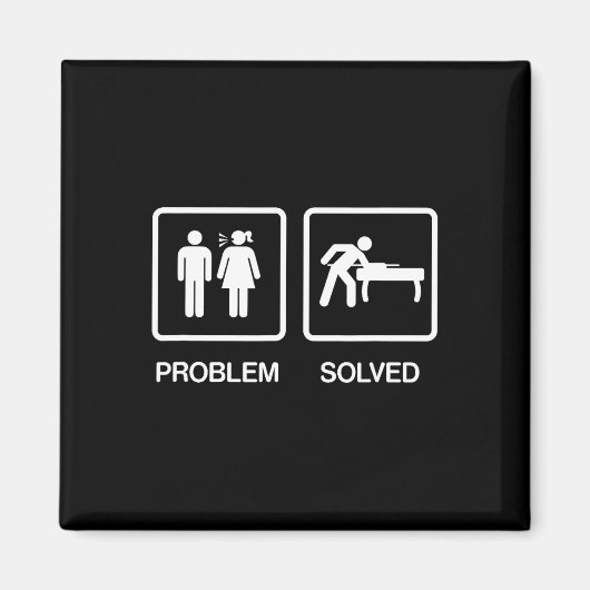 Problem behoben Funny Pool Billard Player T Shirt Magnet (Vorne)