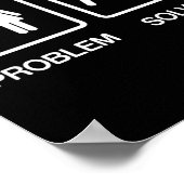 Problem behoben Funny Pool Billard Player T Shirt Poster (Ecke)