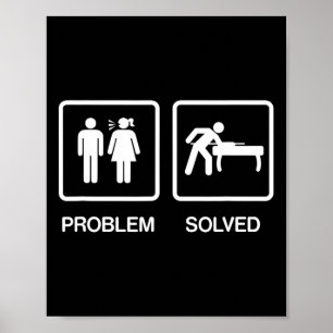 Problem behoben Funny Pool Billard Player T Shirt Poster