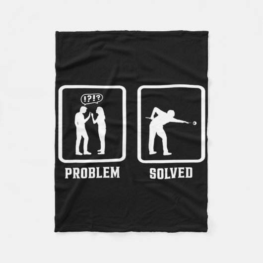 Problem behoben Pool Billiards Player Snooker Cue Fleecedecke (Vorderseite)