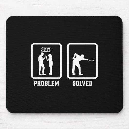 Problem behoben Pool Billiards Player Snooker Cue Mousepad (Vorne)