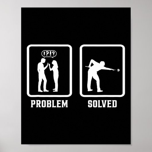 Problem behoben Pool Billiards Player Snooker Cue  Poster (Vorne)