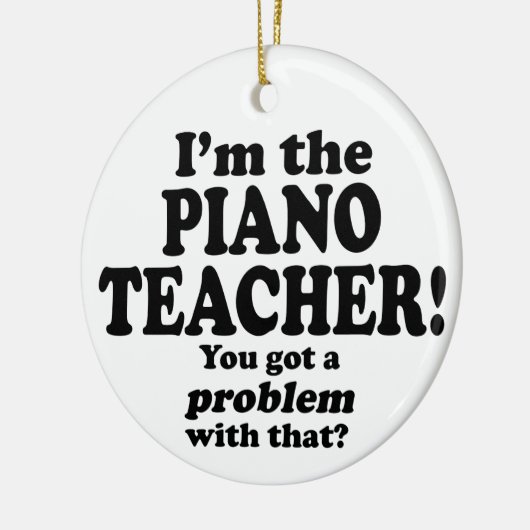 Problem damit - Klavierlehrer Keramik Ornament (Links)