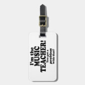 Problem damit - Musiklehrer Gepäckanhänger (Vorderseite vertikal)