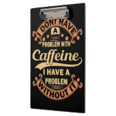 Problem der Kaffeelieferung mit Koffein Klemmbrett (Links)