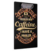 Problem der Kaffeelieferung mit Koffein Klemmbrett (Rechts)