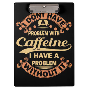 Problem der Kaffeelieferung mit Koffein Klemmbrett