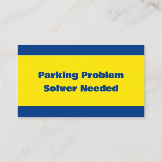 Problem der schlechten Parkplätze Visitenkarte (Vorderseite)