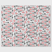 Problem des Trolley - weißer Hintergrund Geschenkpapier (Flach)