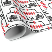 Problem des Trolley - weißer Hintergrund Geschenkpapier (Rolleneckpunkt)