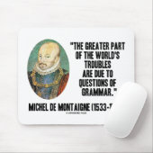 Problem-Fragen de Montaigne Worlds der Grammatik Mousepad (Mit Mouse)