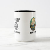 Problem-Fragen de Montaigne Worlds der Grammatik Zweifarbige Tasse (Mittel)