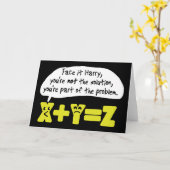 Problem Funny Math Karte (Gelbe Blume)