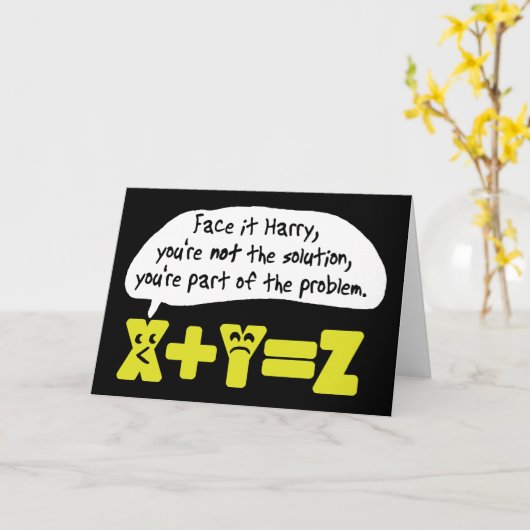 Problem Funny Math Karte (Gelbe Blume)