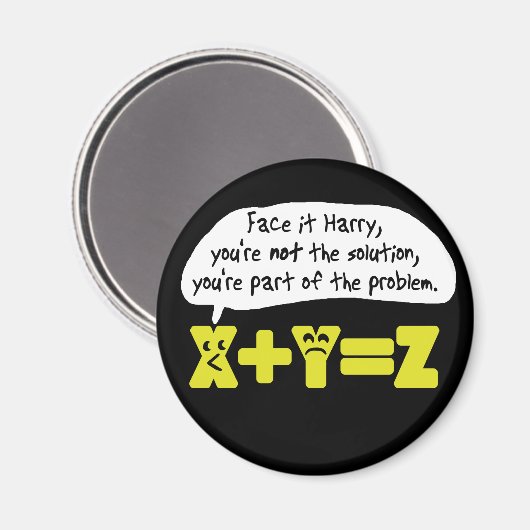 Problem Funny Math Magnet (Vorderseite/Rückseite)